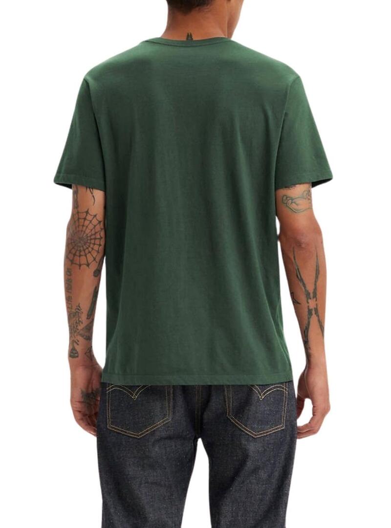 T-shirt Levis Basic Verde per uomo