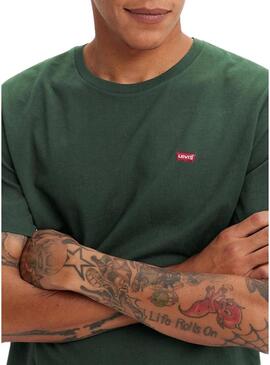 T-shirt Levis Basic Verde per uomo