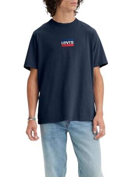 T-Shirt Levis Graphic Mini Blu Marino per uomo