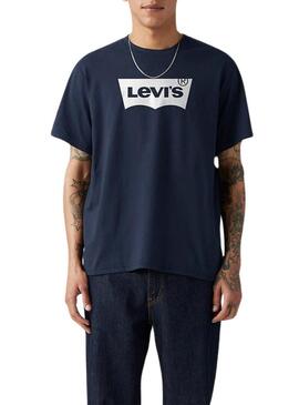 T-Shirt Levis Housemark Blu Marino per uomo