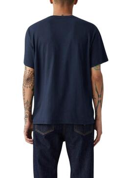 T-Shirt Levis Housemark Blu Marino per uomo