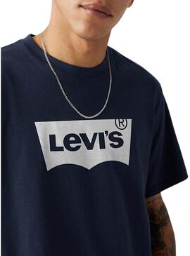 T-Shirt Levis Housemark Blu Marino per uomo