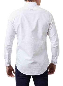 Camicia Altonadock in popeline di cotone bianco per uomo.