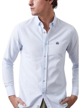 Camicia Altonadock a righe blu stampate per uomo