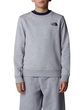 Felpa The North Face Redbox Regular Crew Grigia per uomo