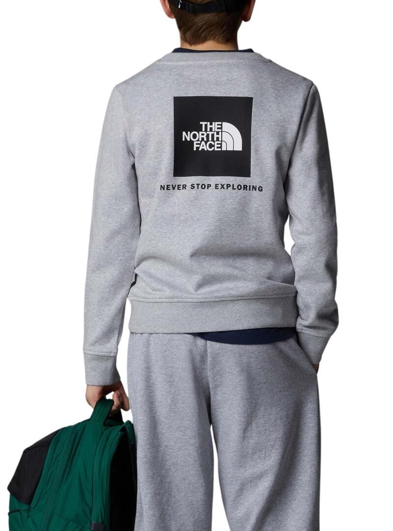 Felpa The North Face Redbox Regular Crew Grigia per uomo