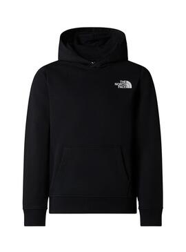 Felpa The North Face Teen Box Nera per ragazzo