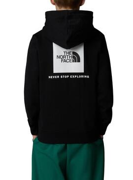 Felpa The North Face Teen Box Nera per ragazzo