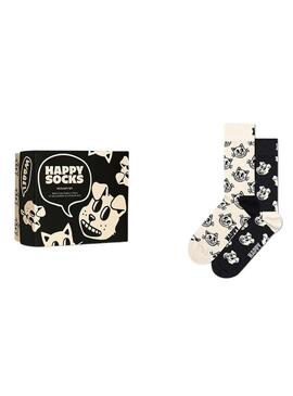 Calzini Happy Socks Pets Bianco e Nero per donna e uomo