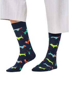 Calzini Happy Socks Tekel Blu Marino per donna e uomo