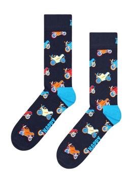 Calzini Happy Socks Motor Bike Blu Marino per donna e uomo