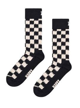 Calzini Happy Socks Dizzy Check Nero e Bianco per donna e uomo