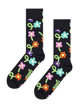 Calzini Happy Socks Balloon Flower Nero per donna e uomo