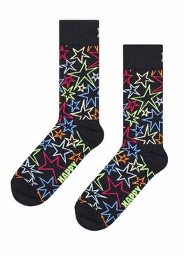 Calzini Happy Socks Mega Star Neri per donna e uomo