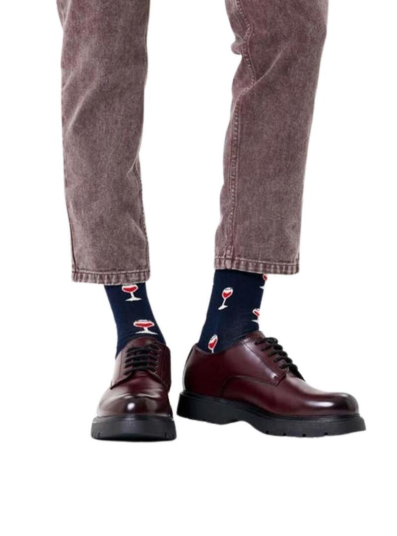 Calzini Happy Socks Glass of Wine Blu Marino per donna e uomo