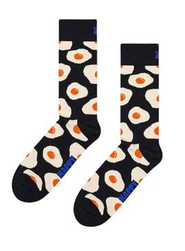 Calzini Happy Socks Sunny Side Up Nero per donna e uomo