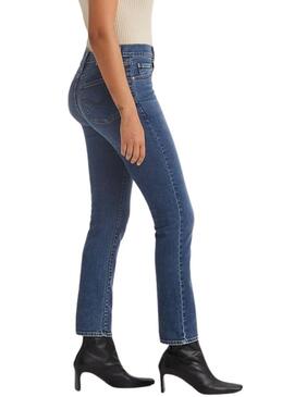 Jeans Levis 724 Blu per donna