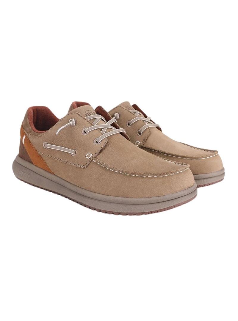 Scarpe da Barca Walkin Pitas Java Beige per uomo