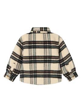 Camicia overshirt Name It Remolle Beige per bambini