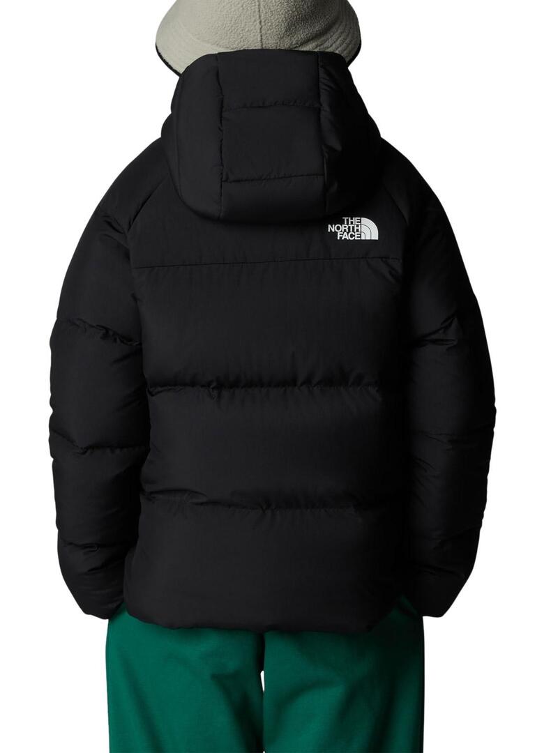 Giaccone The North Face Down Hooded nero per bambini