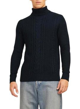 Maglia Jack and Jones Graig Collo Alto Blu Marino per uomini