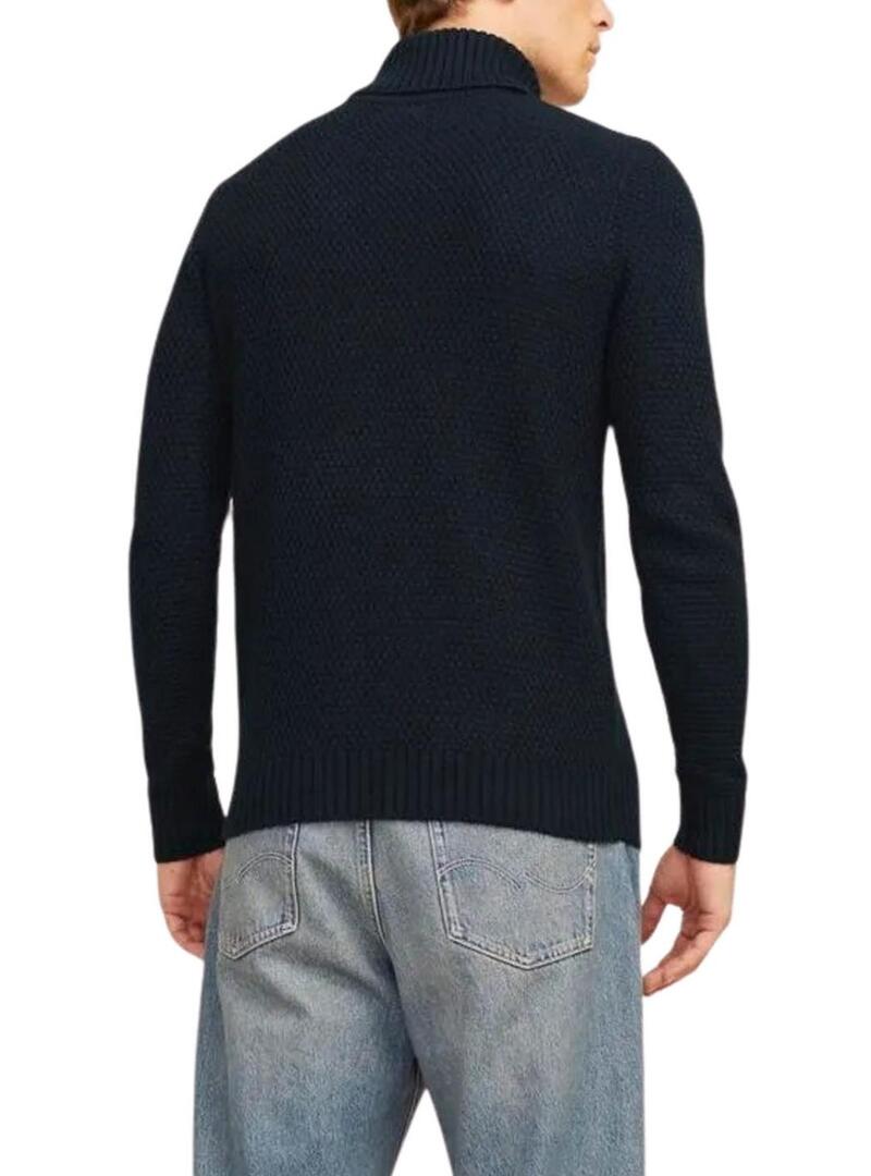 Maglia Jack and Jones Graig Collo Alto Blu Marino per uomini