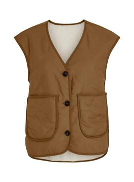 Gilet reversibile Vila Vireteddy Camello per donna