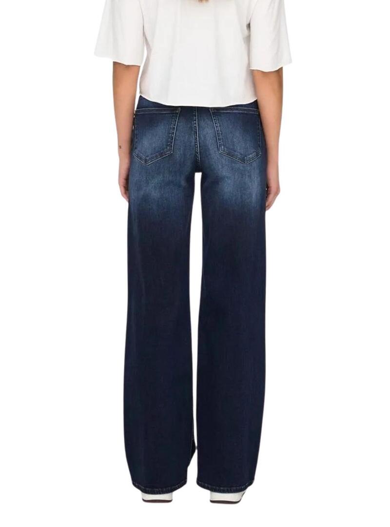 Jeans Only Madison Blush Wide Leg Blu Scuro per donna