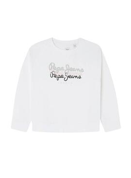 Maglia Pepe Jeans Tinsley Bianca per ragazzi