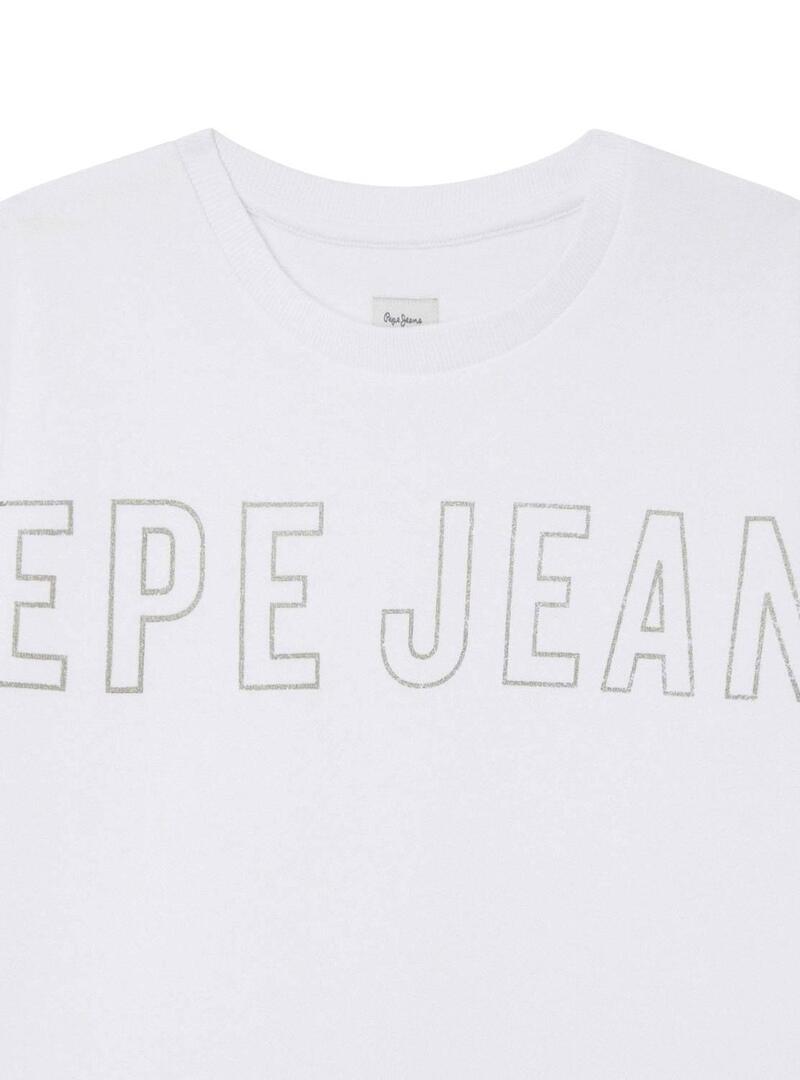 Maglia Pepe Jeans Telisa Bianca per bambine