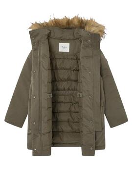 Parka Pepe Jeans Vania Verde per bambine