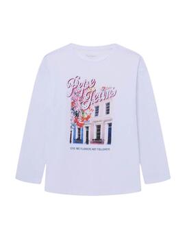 Maglietta Pepe Jeans Titi Bianca per bambine