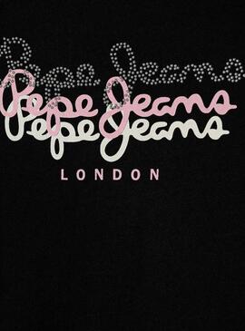 Maglietta Pepe Jeans Tianne Nera per bambine