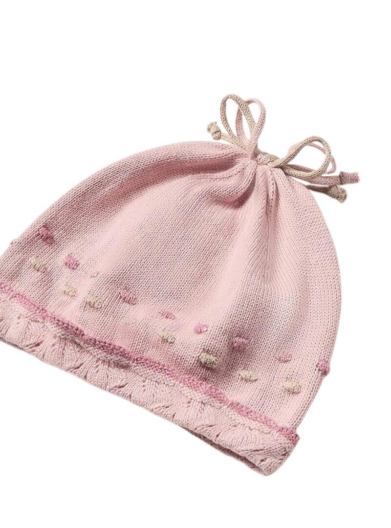 Set Cappello in Maglia Mayoral Rosa per neonata