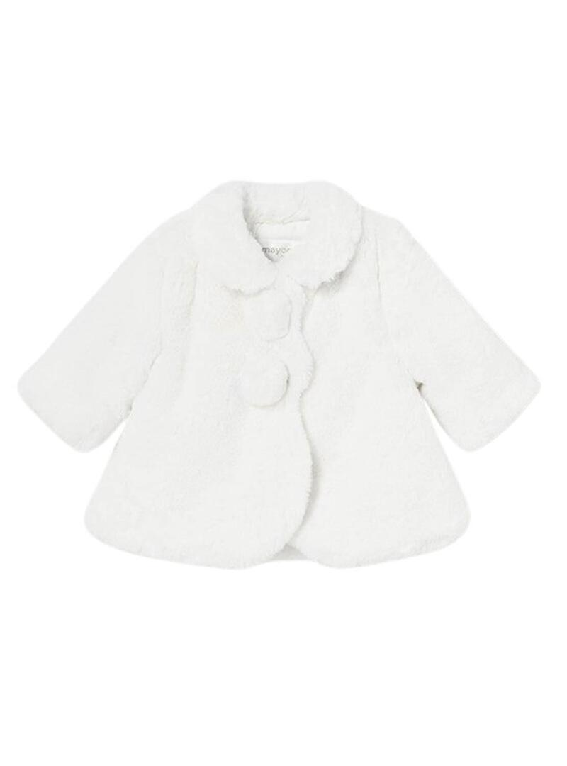 Cappotto Mayoral di Pelliccia Bianco per bambino