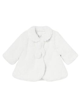 Cappotto Mayoral di Pelliccia Bianco per bambino