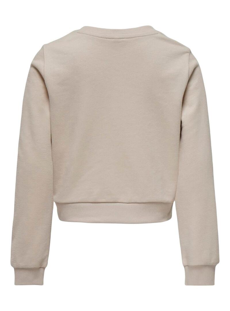 Sweatshirt Only Sille Grigio Chiaro per bambina