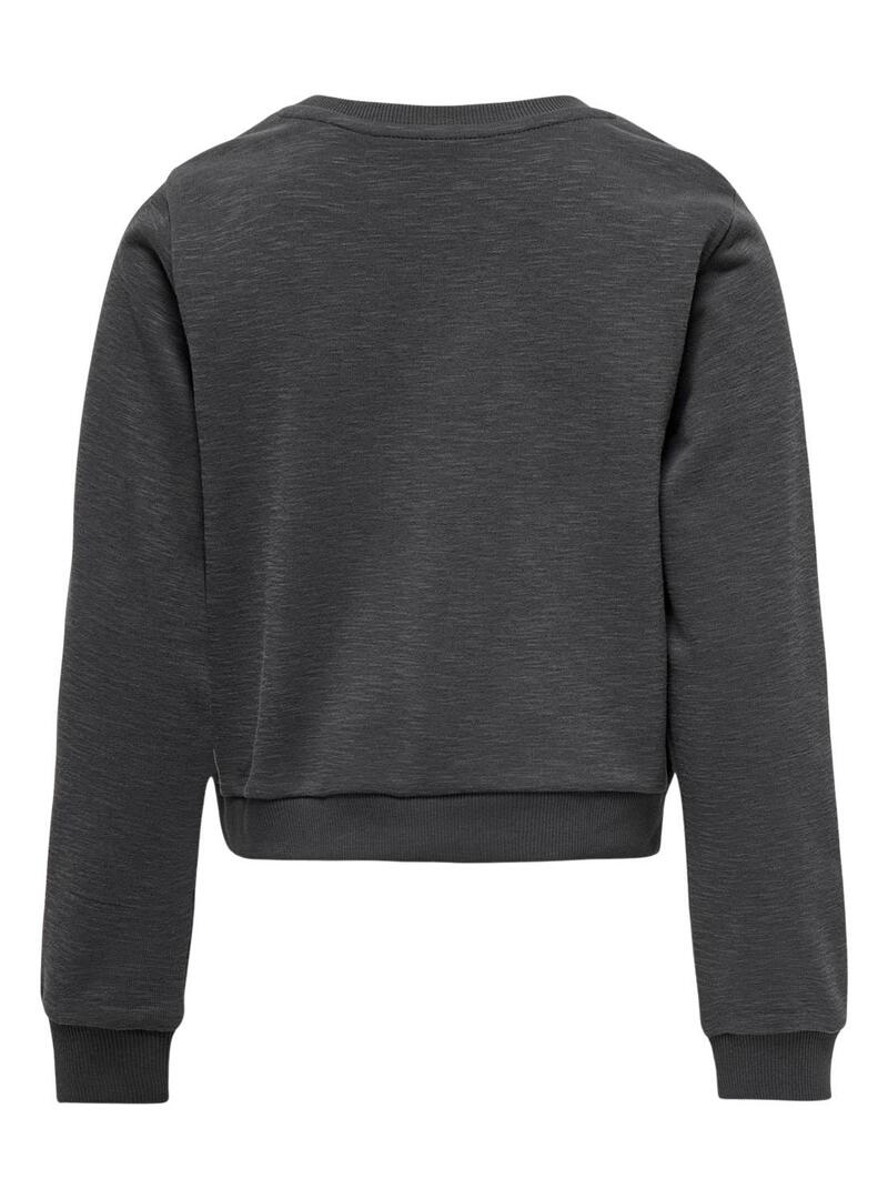 Sweatshirt Only Sille Grigio Scuro per bambina