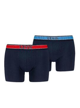 Confezione da 2 Boxer Levis Coleeagic Blu Marino per uomo