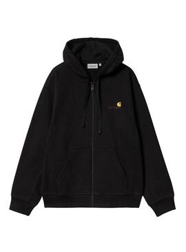 Felpa Carhartt con Zip Nera per uomo