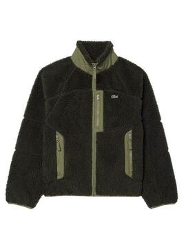 Giacca Lacoste Fleece Verde per uomo