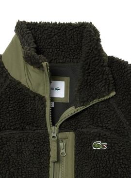 Giacca Lacoste Fleece Verde per uomo