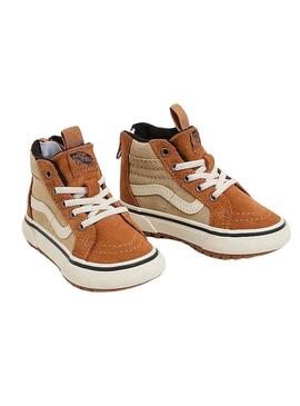 Sneakers Vans MTE SK8-Hi Zip Cammello per bambino