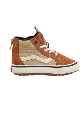 Sneakers Vans MTE SK8-Hi Zip Cammello per bambino