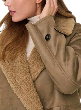 Cappotto Only Lylva Beige per donna