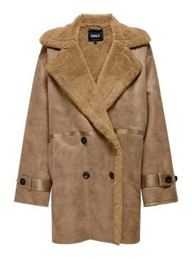 Cappotto Only Lylva Beige per donna