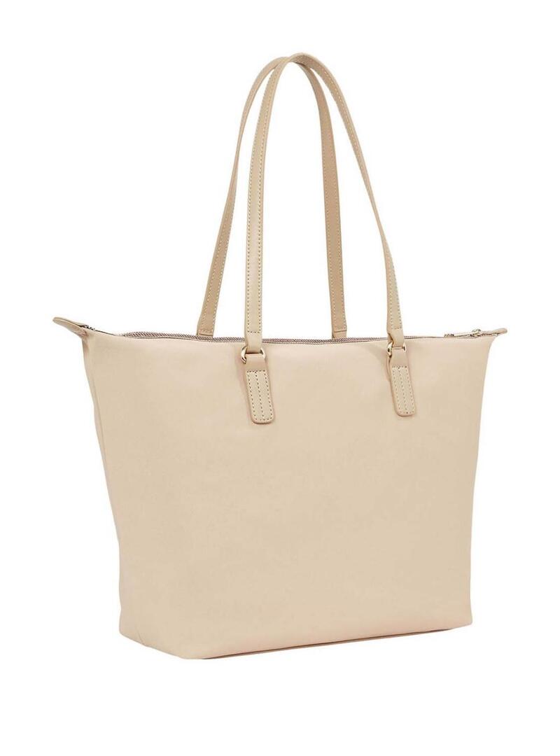 Borsa Tommy Hilfiger Poppy Tote Beige per donna