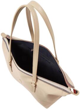 Borsa Tommy Hilfiger Poppy Tote Beige per donna