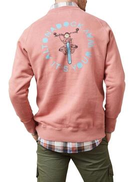 Sweatshirt Altonadock Moto Rosa per Uomo