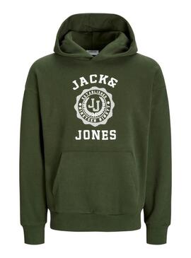 Felpa con cappuccio Jack and Jones Victo Verde per uomo